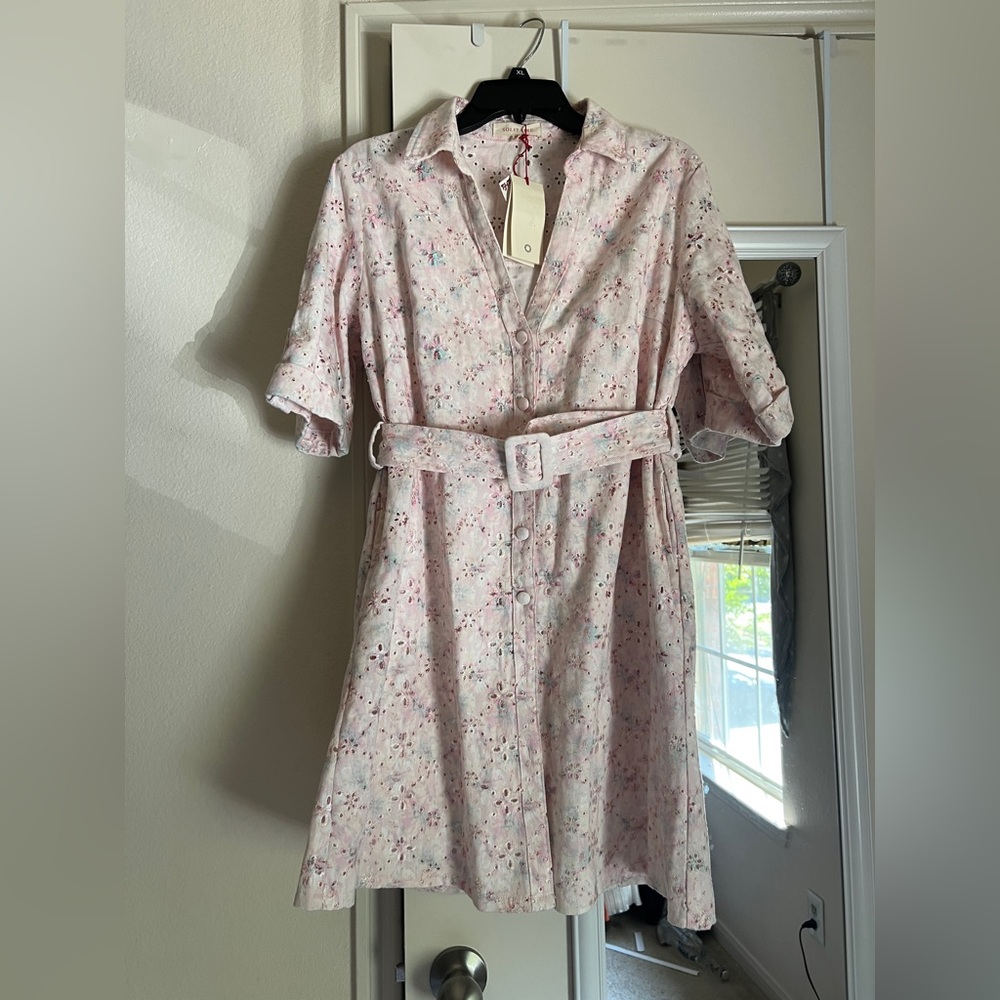 Trendy Boutique Pink Floral Mini Dress